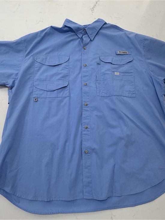 Columbia Other - Columbia PFG Bahama II Short Sleeve Fishing Shirt Men's 3X Light Blue